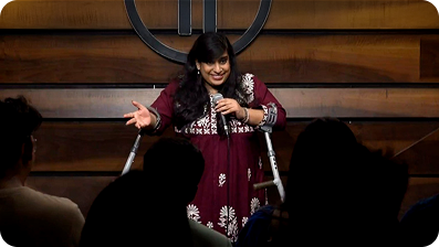 Standup Comedian with Locomotor Disability crack jokes on herself| Atypical Advantage| Sweta Mantrii
