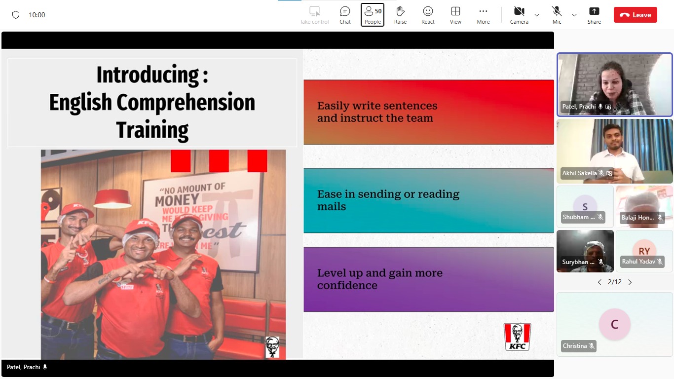 KFC English training