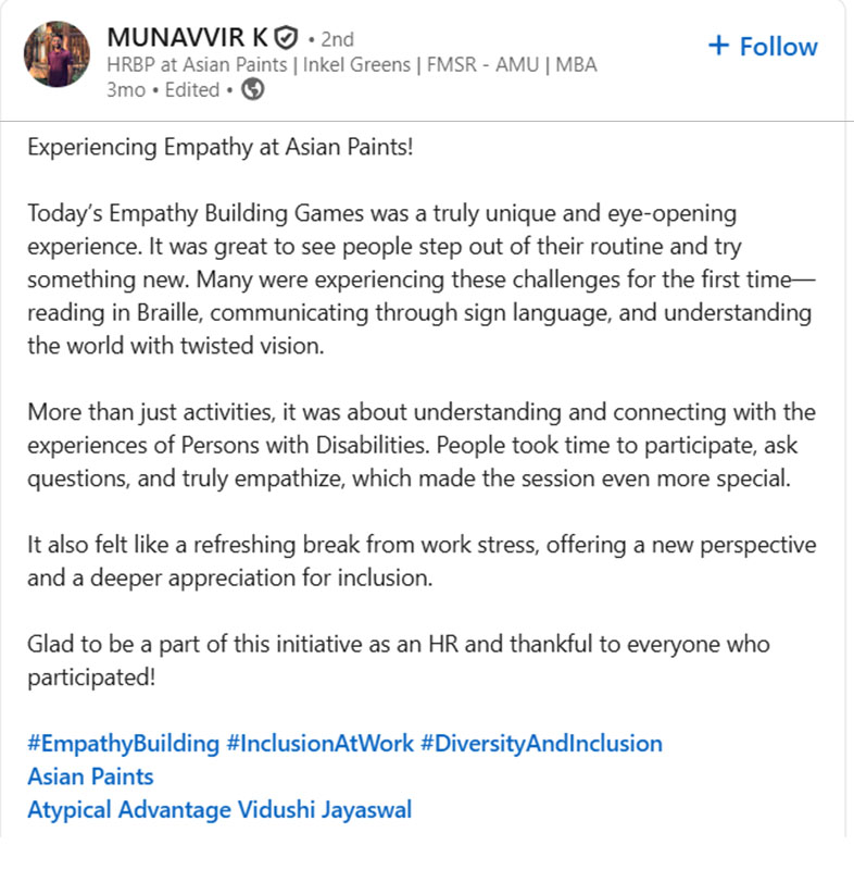 Linkedin feedback