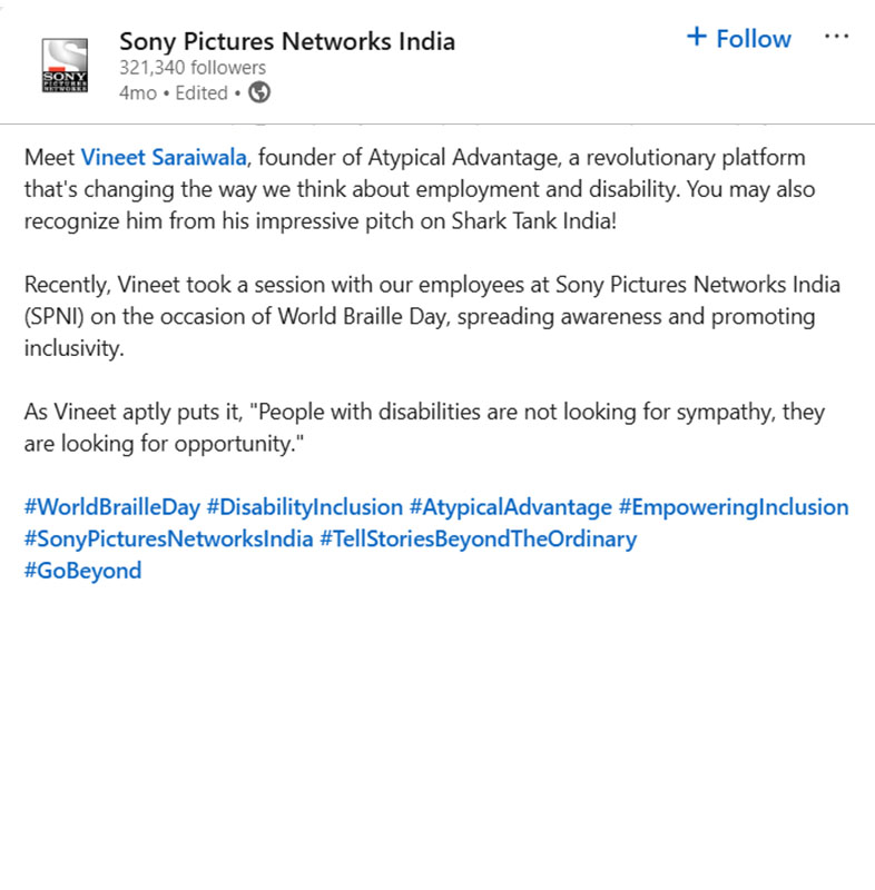 Linkedin feedback